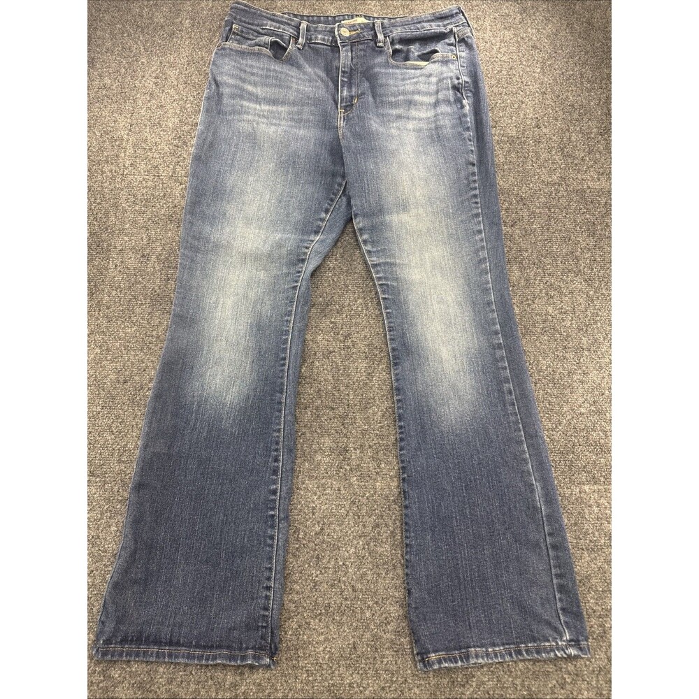 Levi Strauss Signature Mid Rise Bootcut Jeans Women W31 L30 Blue Stretch Denim